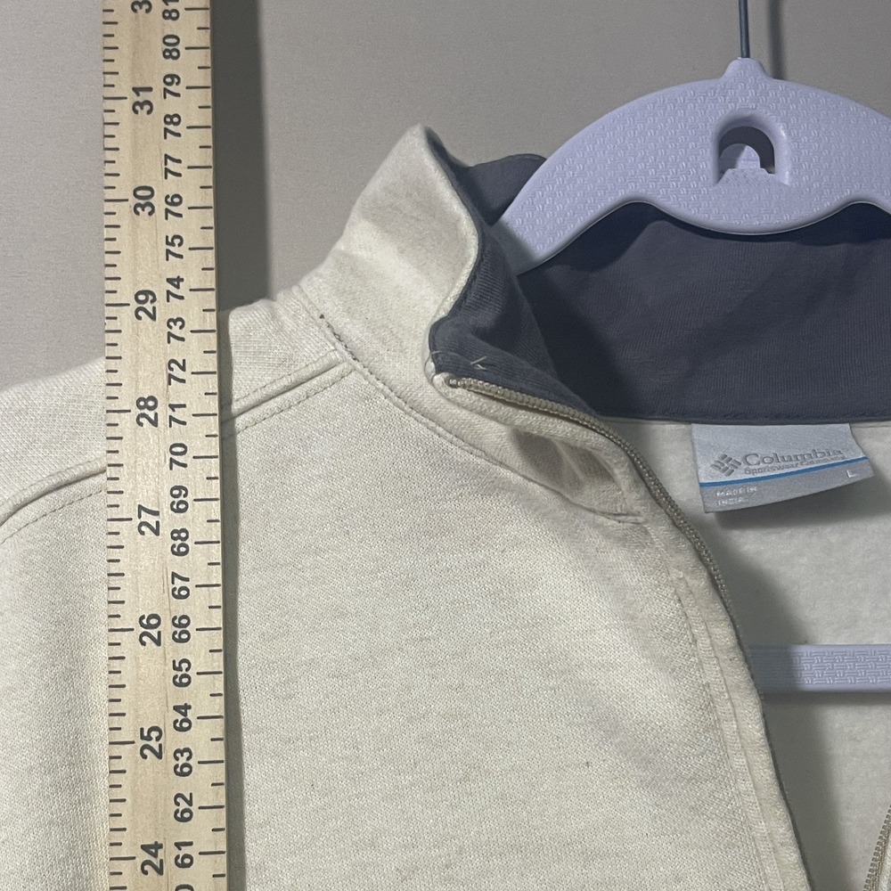 NEW Columbia Hart Mountain II Pullover Sweater 1/2 Zip Oatmeal Mens Large NWT - Picture 3 of 6